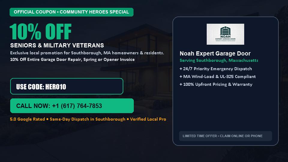 10% OFF Senior, Military & First Responder Discount in Southborough, MA - Noah Expert Garage Door